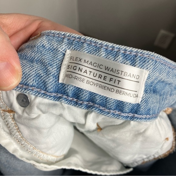 Lane Bryant mid rise boyfriend Bermuda jean shorts size 28 - Picture 7 of 8